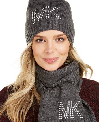 michael kors leather fringe scarf|Michael Kors hats for women.